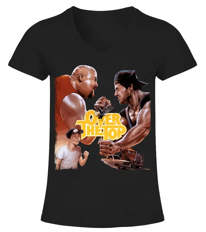 003. Over The Top BK Camiseta cuello pico Mujer