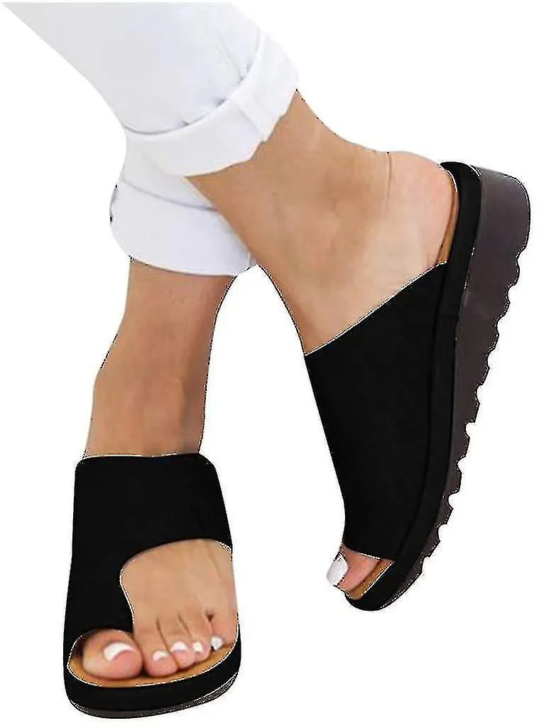 2023SANDALIAS CORRECTORAS DE JUANETES, PLATAFORMA CóMODA PARA MUJER SHOES_B DE CUERO PU
