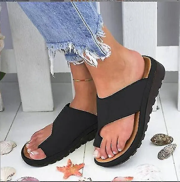 2023SANDALIAS CORRECTORAS DE JUANETES, PLATAFORMA CóMODA PARA MUJER SHOES_B DE CUERO PU