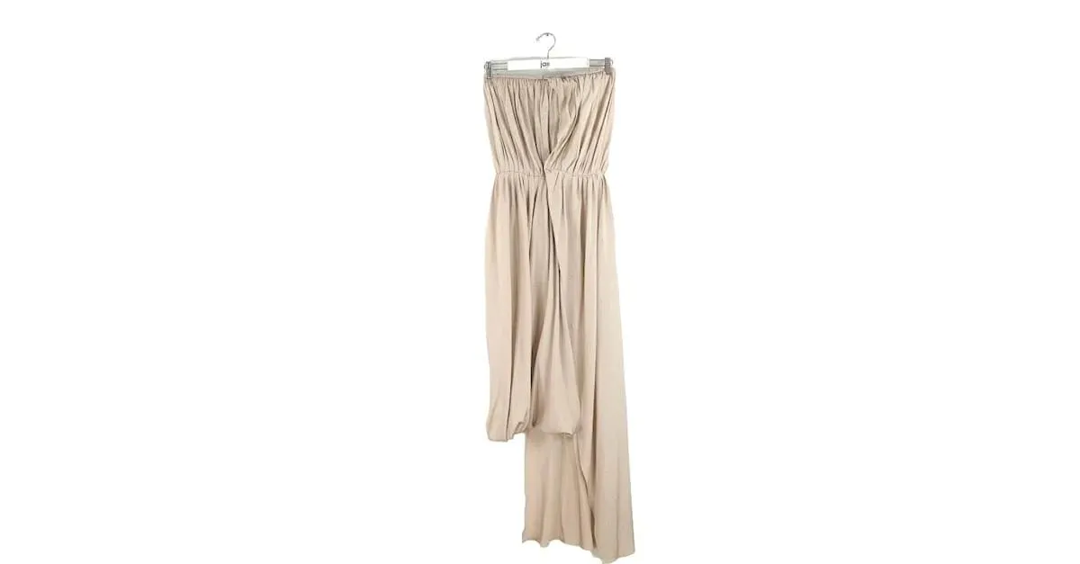Acne Vestido de seda Beige 