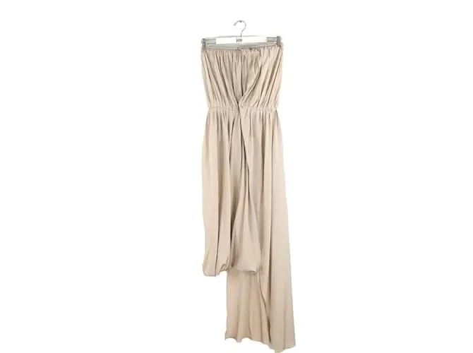 Acne Vestido de seda Beige 