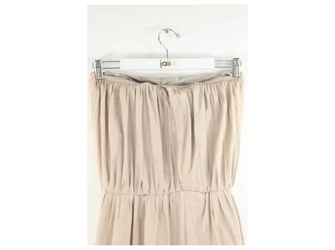 Acne Vestido de seda Beige 