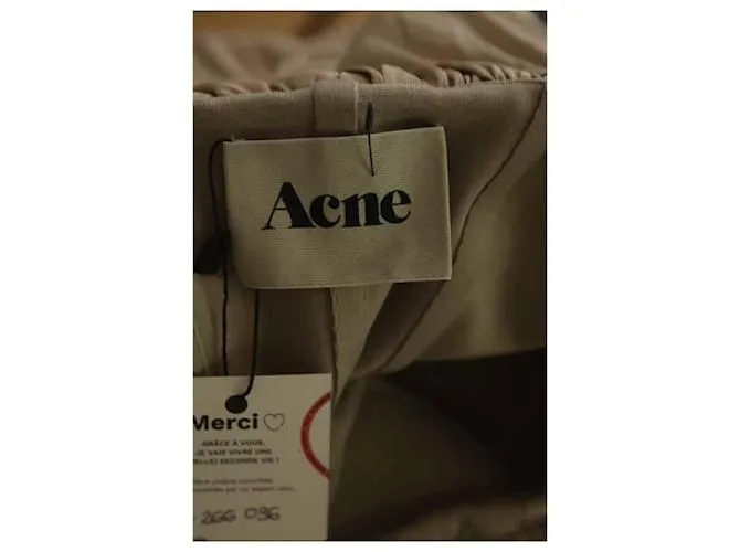 Acne Vestido de seda Beige 