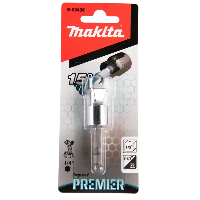 ADAPTADOR DE 1/4" HEX A 1/2" MAKITA E03436