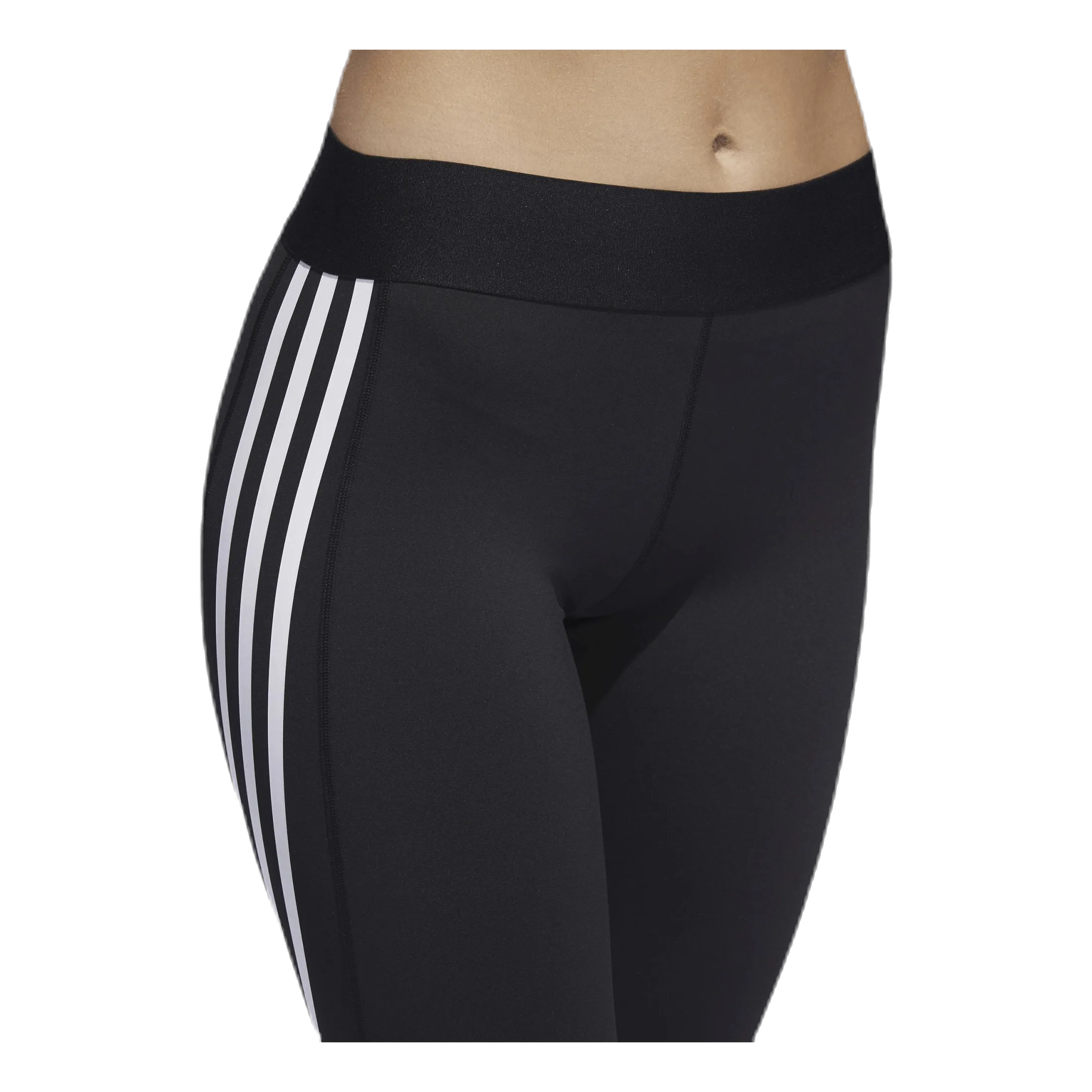 Adidas Alphaskin Sport 3 Stripe Long Tight Black / White
