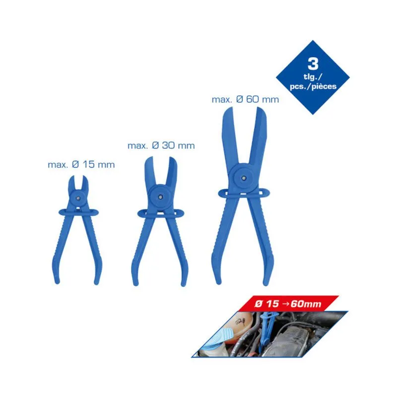 Alicates para tubos flexibles 3 piezas