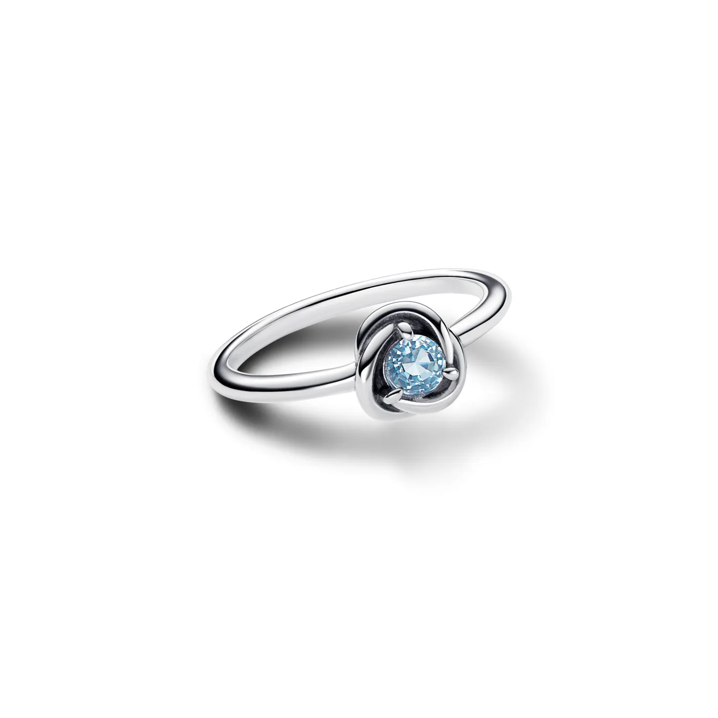 Anillo Pandora Círculo Eternity Azul Aguamarina 192993C03