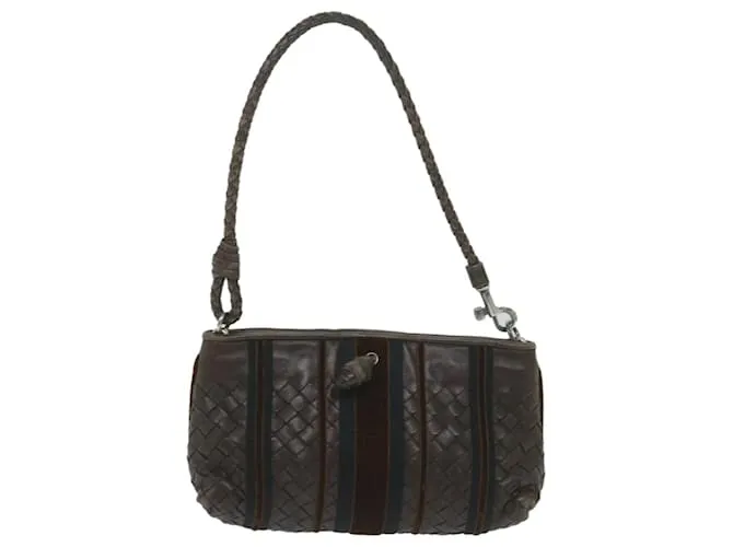 Autre Marque BOTTEGAVENETA INTRECCIATO Bandolera Cuero Marrón Auth 63793 Castaño 