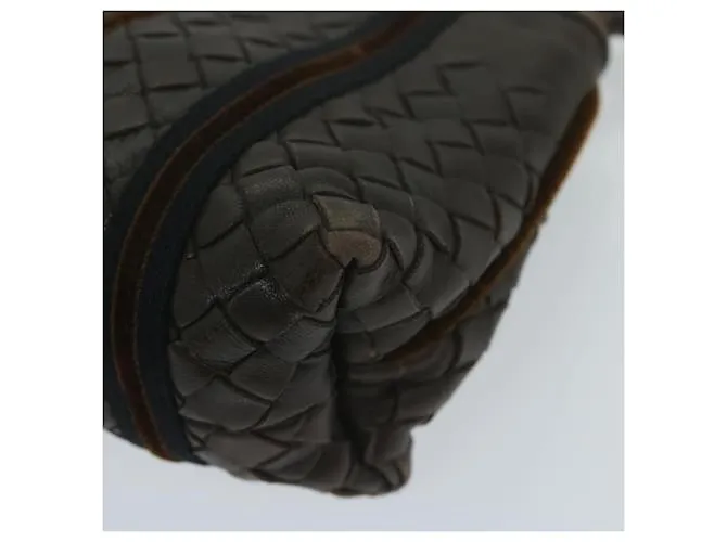 Autre Marque BOTTEGAVENETA INTRECCIATO Bandolera Cuero Marrón Auth 63793 Castaño 