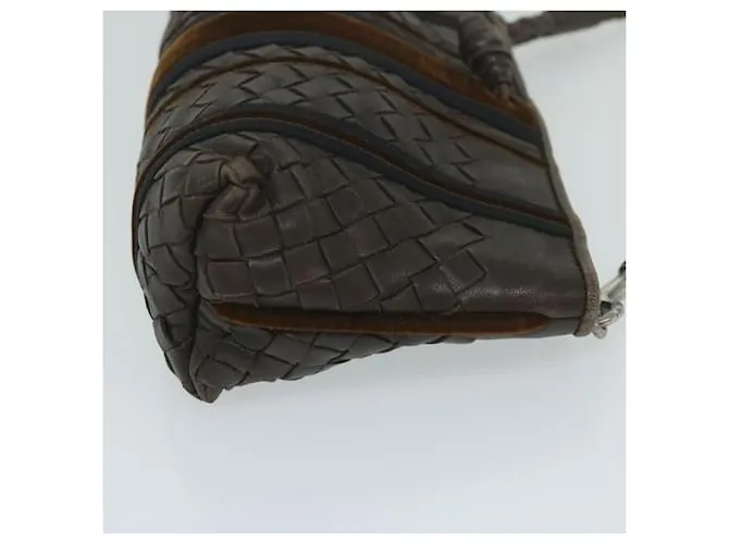 Autre Marque BOTTEGAVENETA INTRECCIATO Bandolera Cuero Marrón Auth 63793 Castaño 