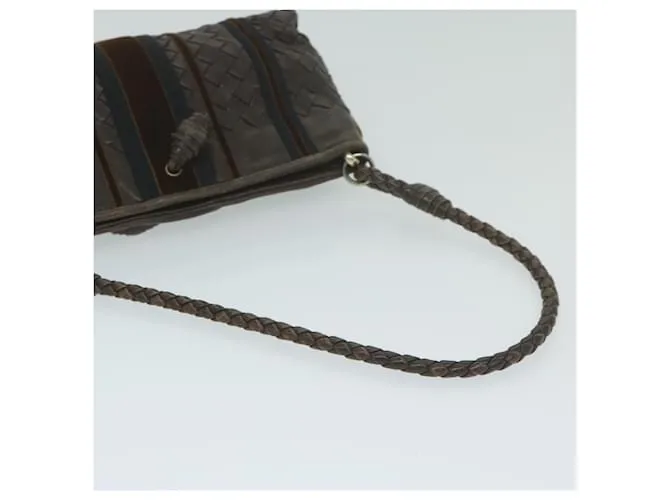 Autre Marque BOTTEGAVENETA INTRECCIATO Bandolera Cuero Marrón Auth 63793 Castaño 