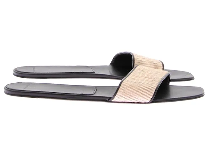 Autre Marque LOULOU STUDIO Sandalias T.EU 38 Cuero Negro 