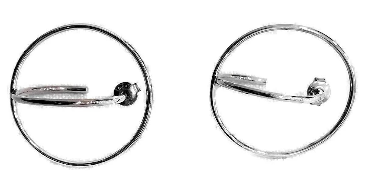 Autre Marque Pendientes Plata Dorado 