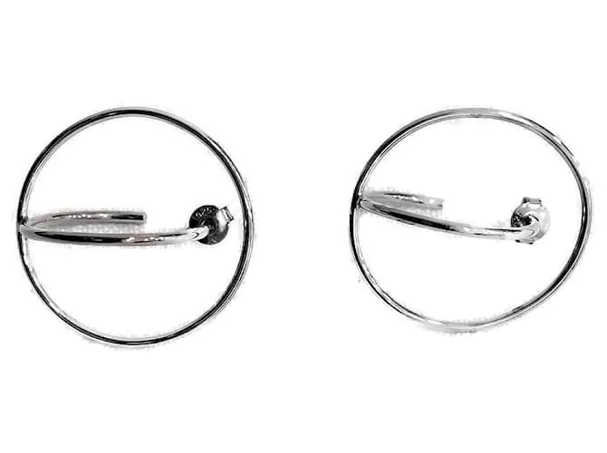 Autre Marque Pendientes Plata Dorado 