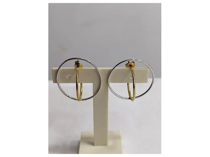 Autre Marque Pendientes Plata Dorado 