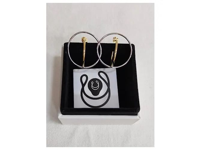Autre Marque Pendientes Plata Dorado 