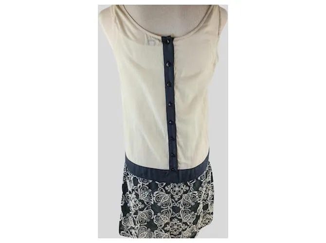 Autre Marque Vestido Beige con Lazo 