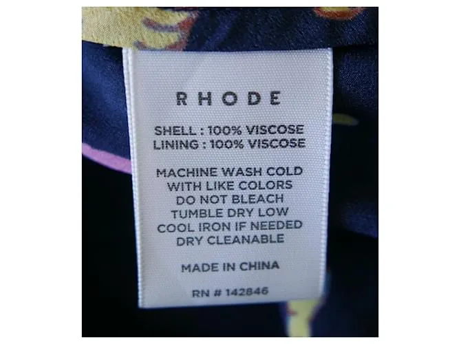 Autre Marque Vestido Rhode Jemima con estampado de neón del zodíaco Negro 