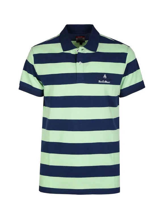 Baci & Abbracci Polo de rayas de manga corta para hombre