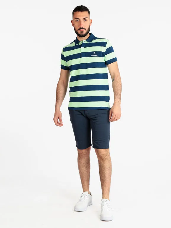 Baci & Abbracci Polo de rayas de manga corta para hombre
