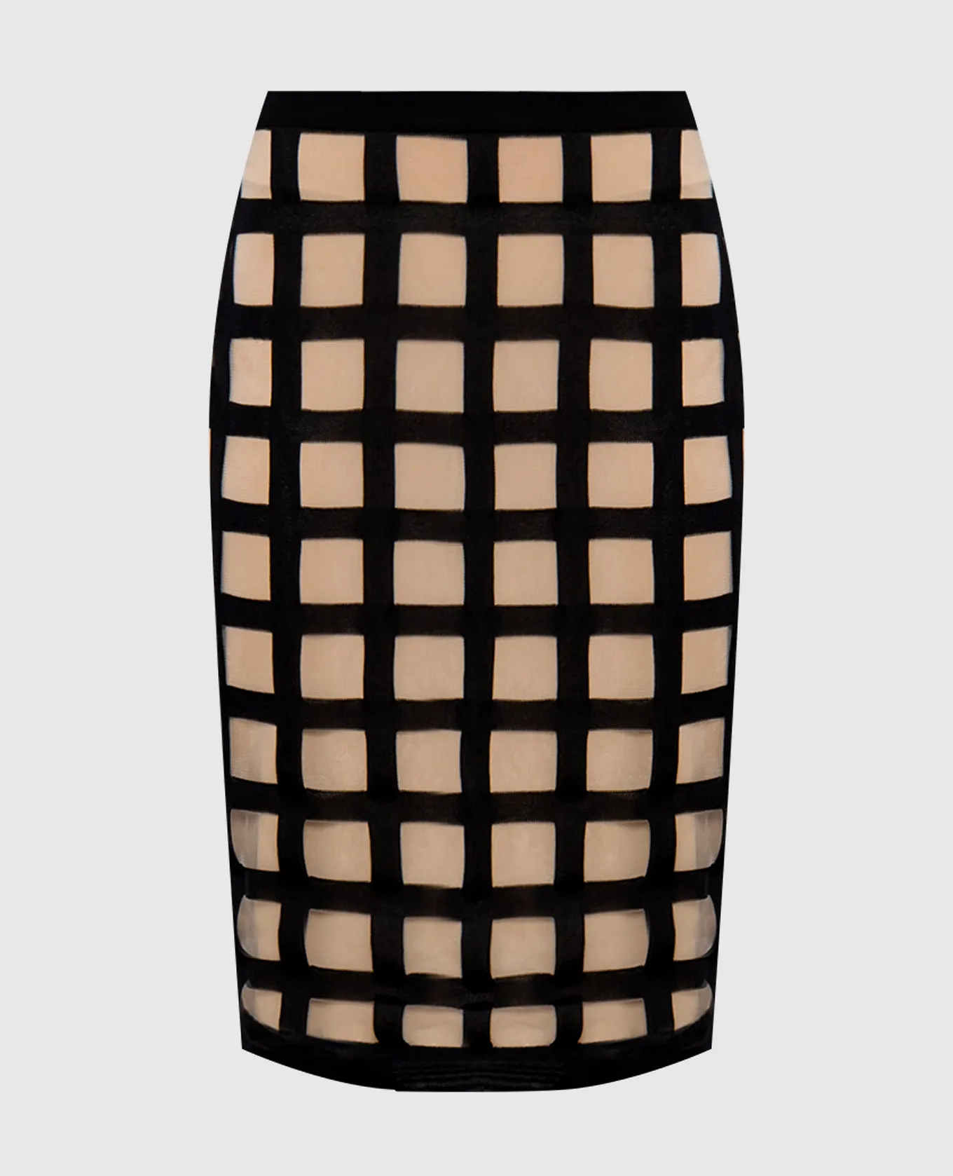 Balmain Beige plaid skirt