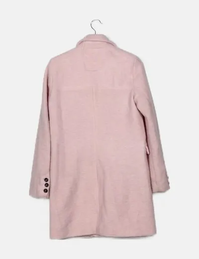 Bershka Abrigo rosa palo