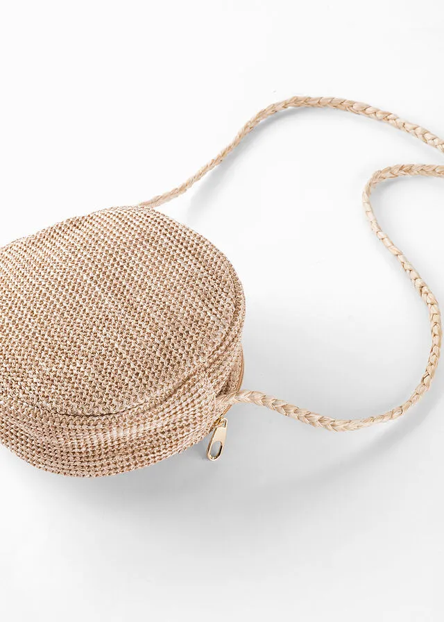 Bolso de estilo bandolera de paja Natural