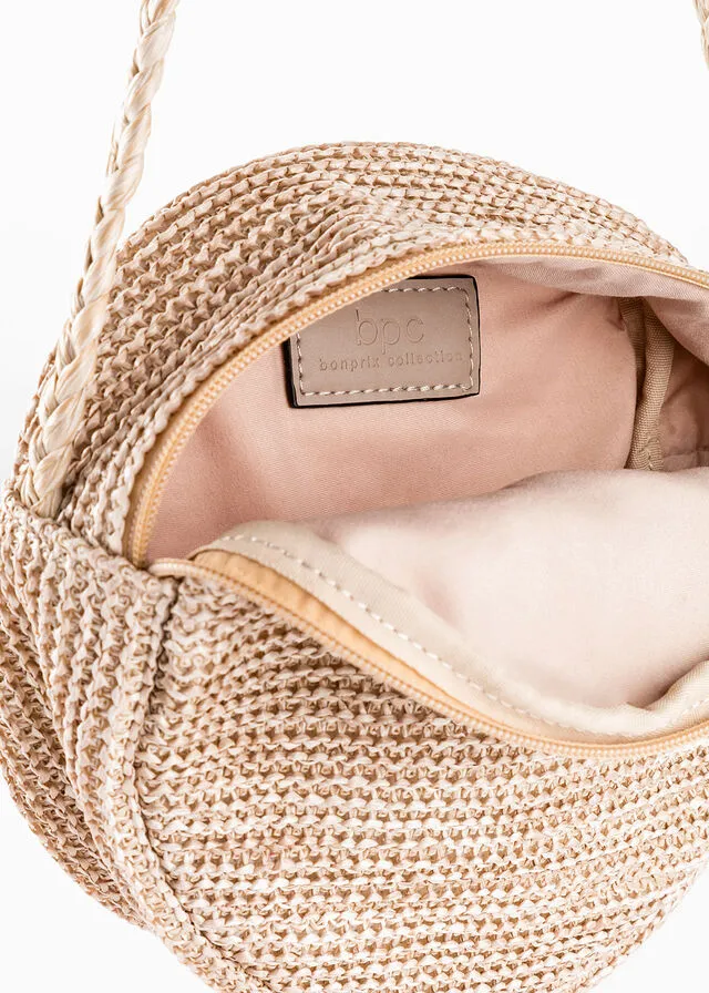 Bolso de estilo bandolera de paja Natural