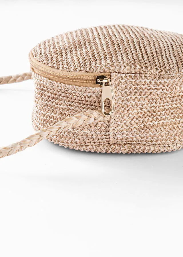Bolso de estilo bandolera de paja Natural