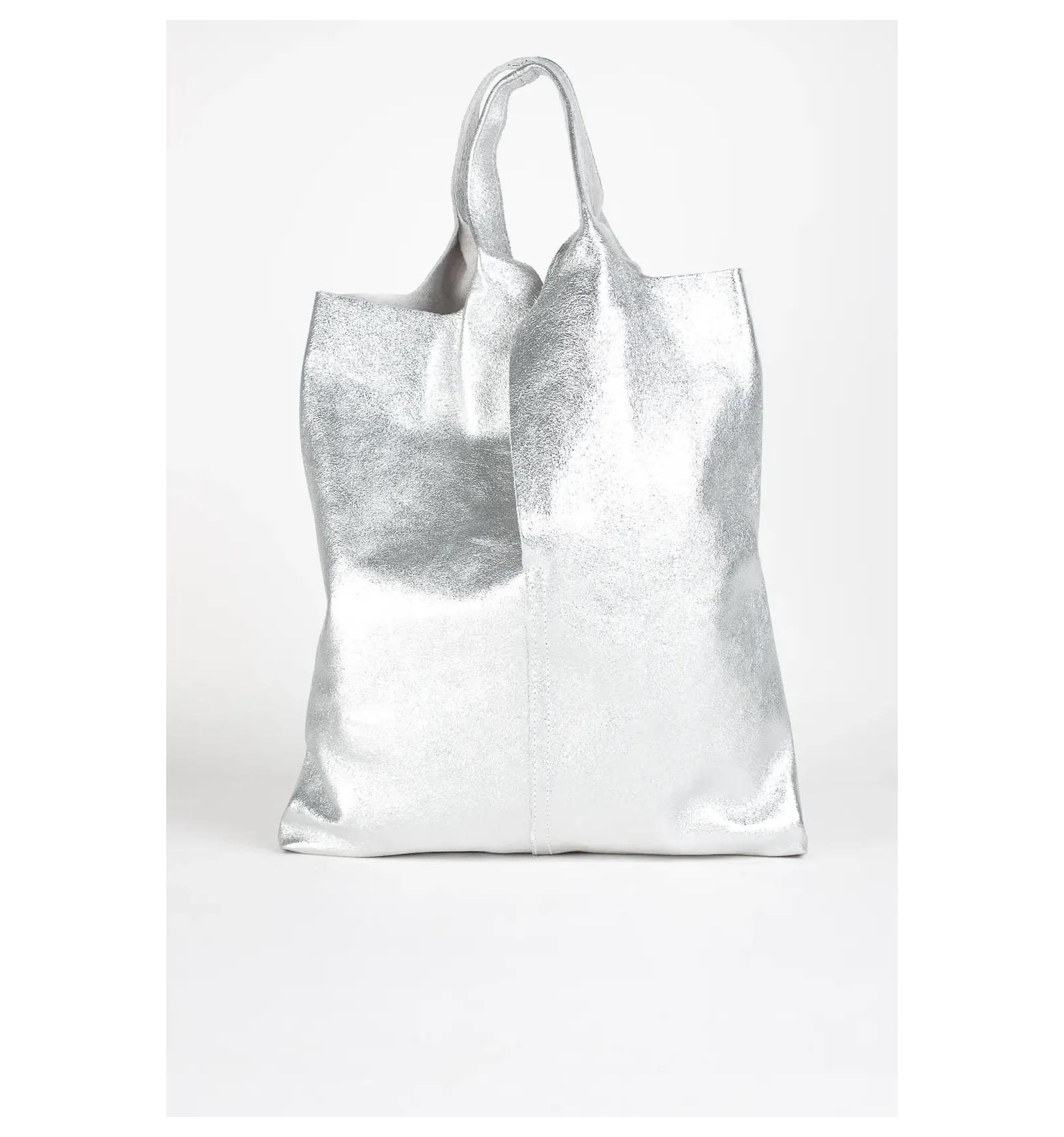 BOLSO DE PIEL GELIO  PLATA