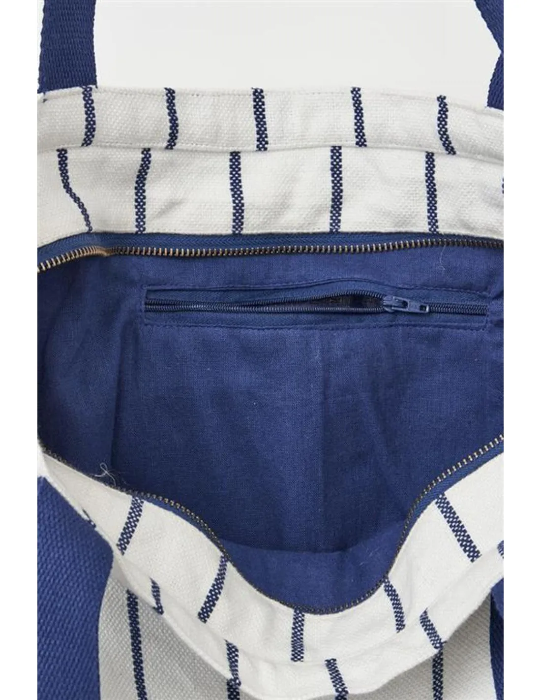 Bolso náutico de rayas azulinas