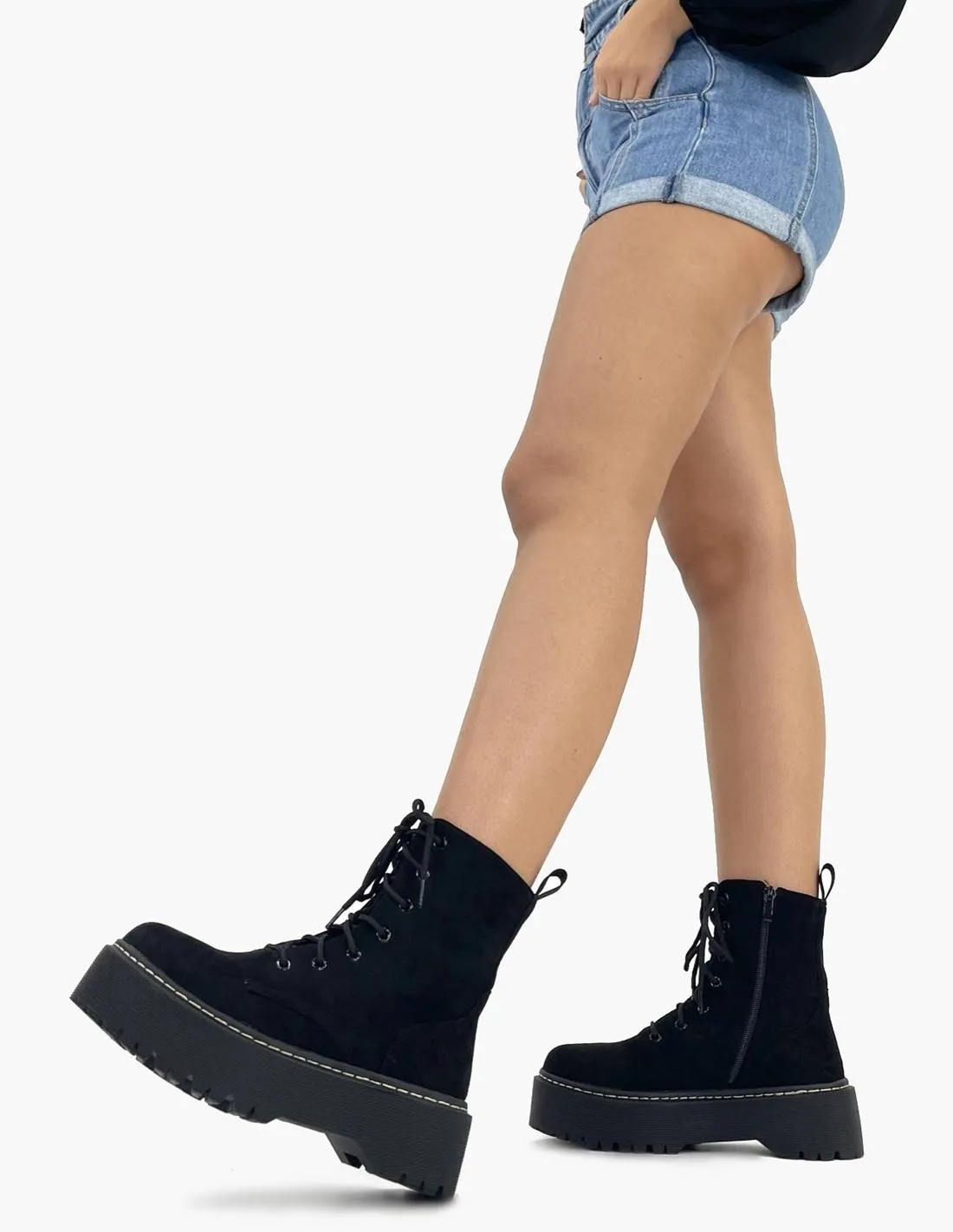 Bota marti antelina triple suela negra