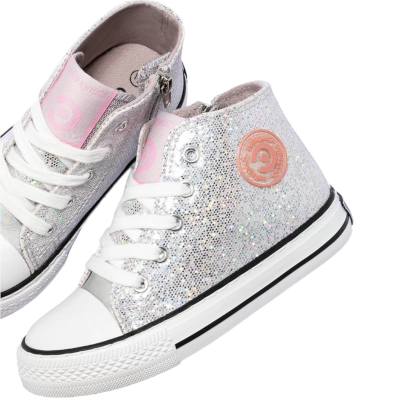Bota osito conguitos glitter plata