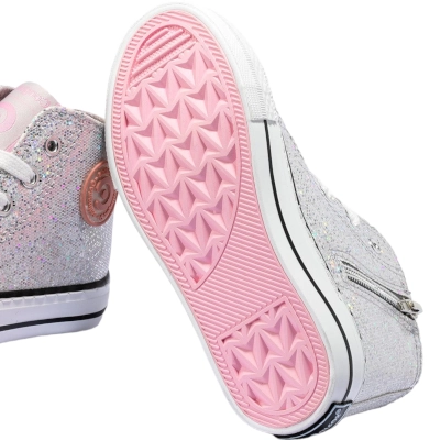 Bota osito conguitos glitter plata