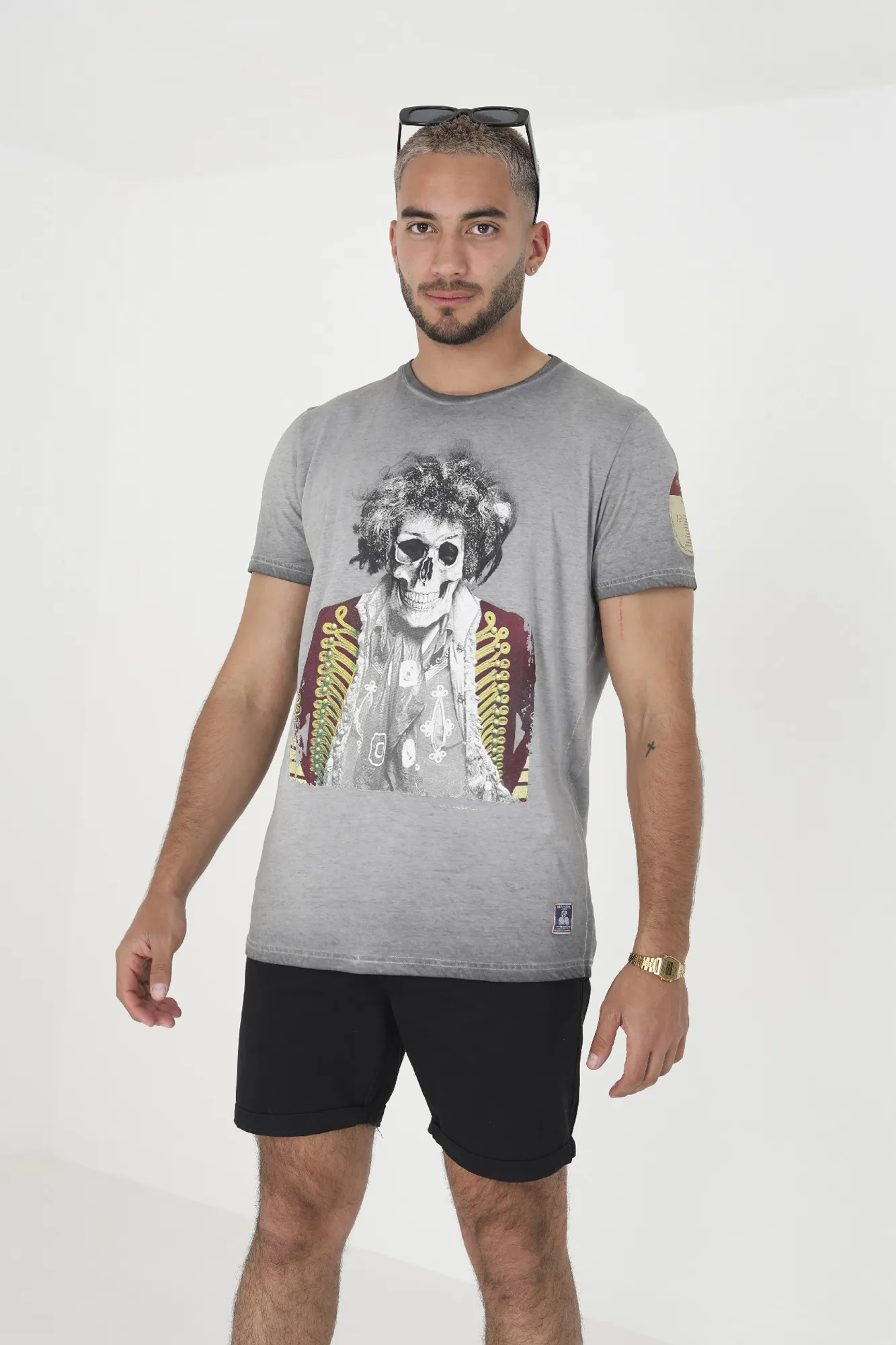 Brave Soul Camiseta calavera manga corta