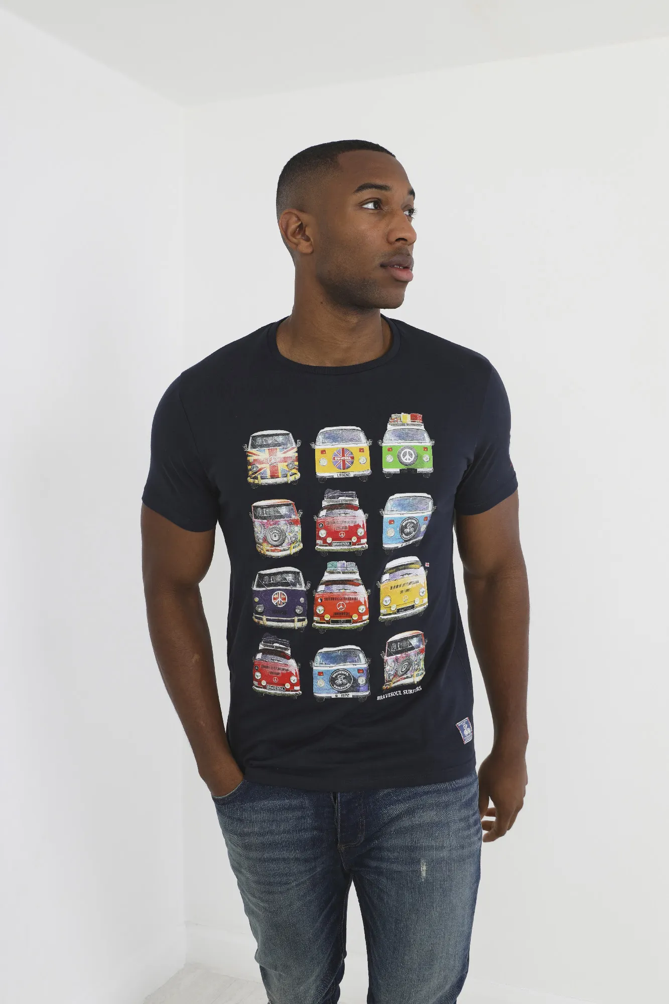 Brave Soul Camiseta furgonetas manga corta