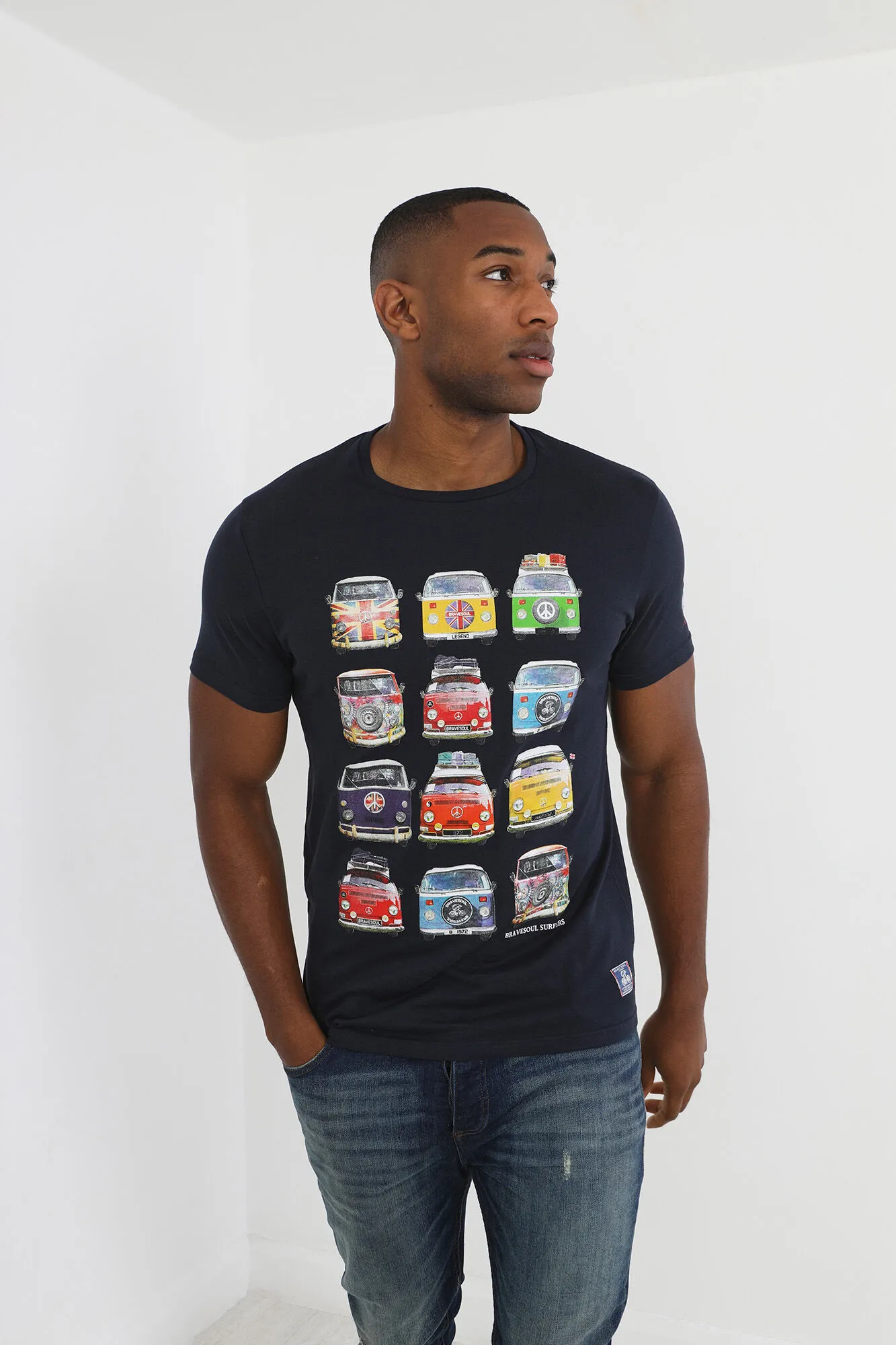 Brave Soul Camiseta furgonetas manga corta