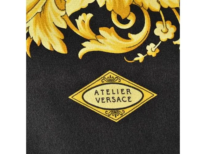 Bufanda reversible Versace Negro Dorado 