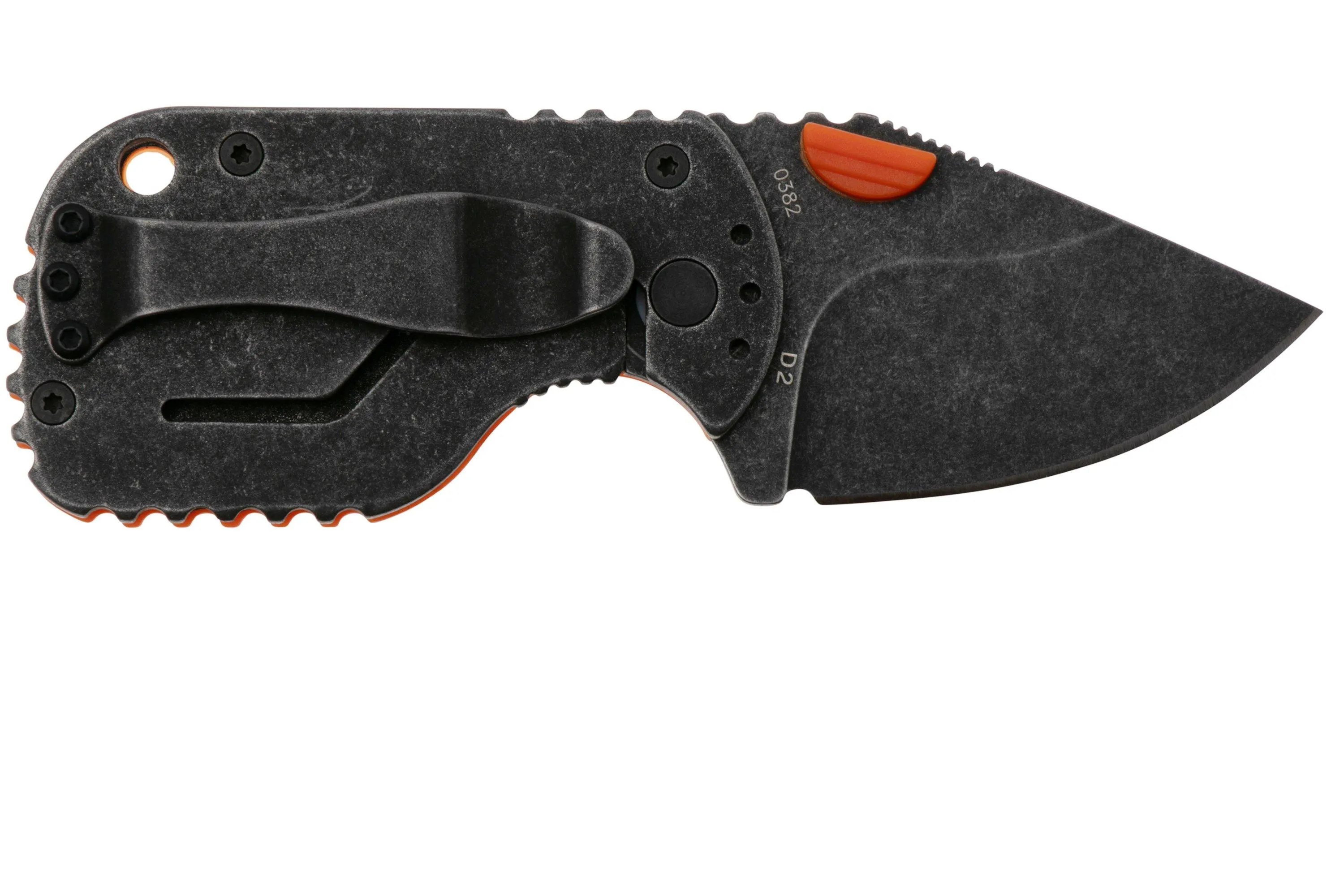 Böker Plus Subcom 2.0 01BO528 Blackwashed D2, Orange G10 navaja, Chad Los Banos design