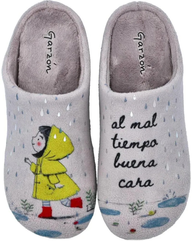 CALZADO DE CASA DE MUJER GARZON 15342247 ZAPATILLAS DE CASA MUJ GRIS