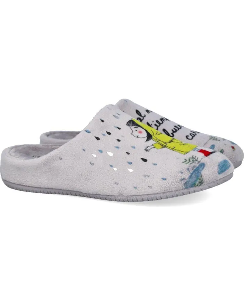 CALZADO DE CASA DE MUJER GARZON 15342247 ZAPATILLAS DE CASA MUJ GRIS