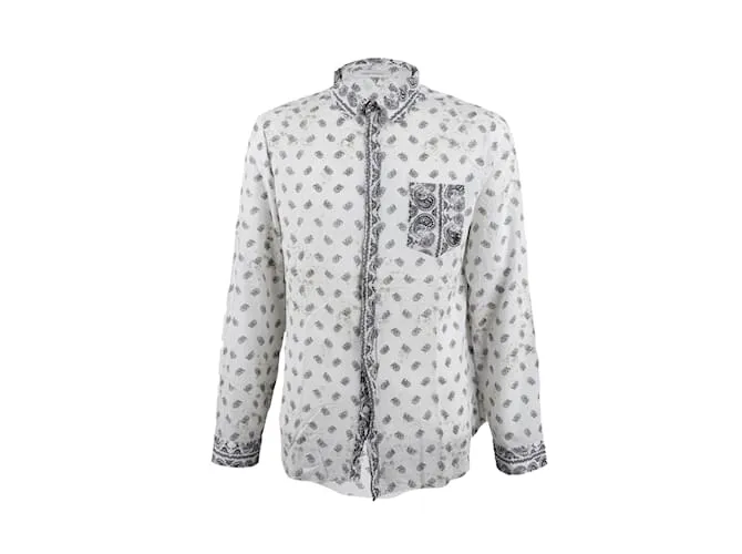 Camisa con estampado de cachemira de Pierre Balmain Blanco 
