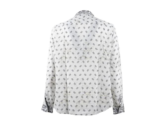Camisa con estampado de cachemira de Pierre Balmain Blanco 
