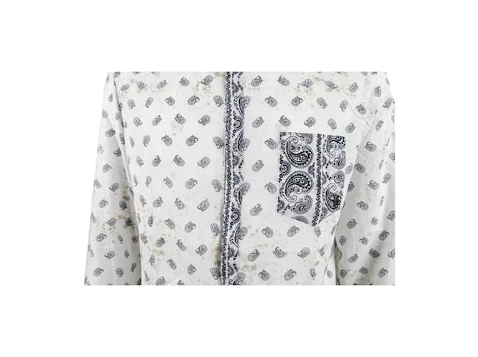 Camisa con estampado de cachemira de Pierre Balmain Blanco 