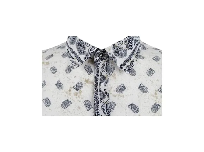 Camisa con estampado de cachemira de Pierre Balmain Blanco 