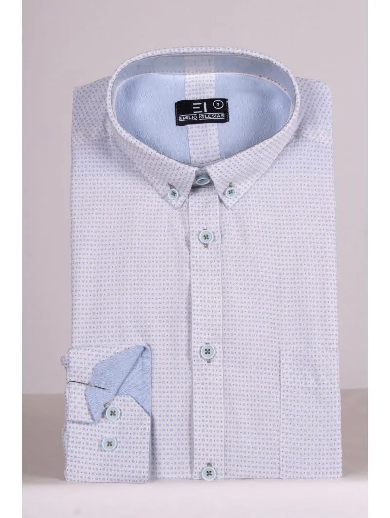 Camisa estampada manga larga