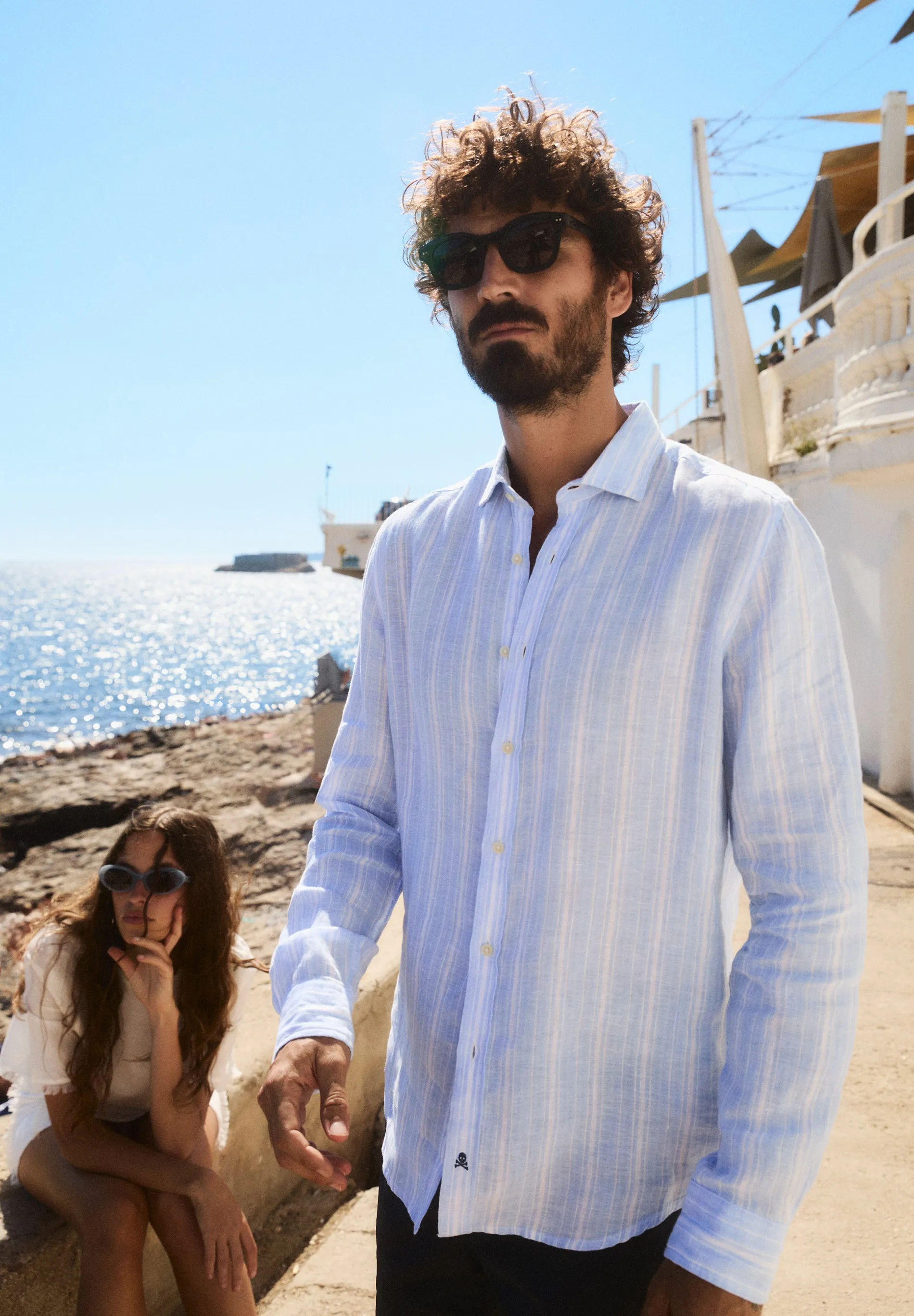 CAMISA PREMIUM LINO RAYAS SLIM
