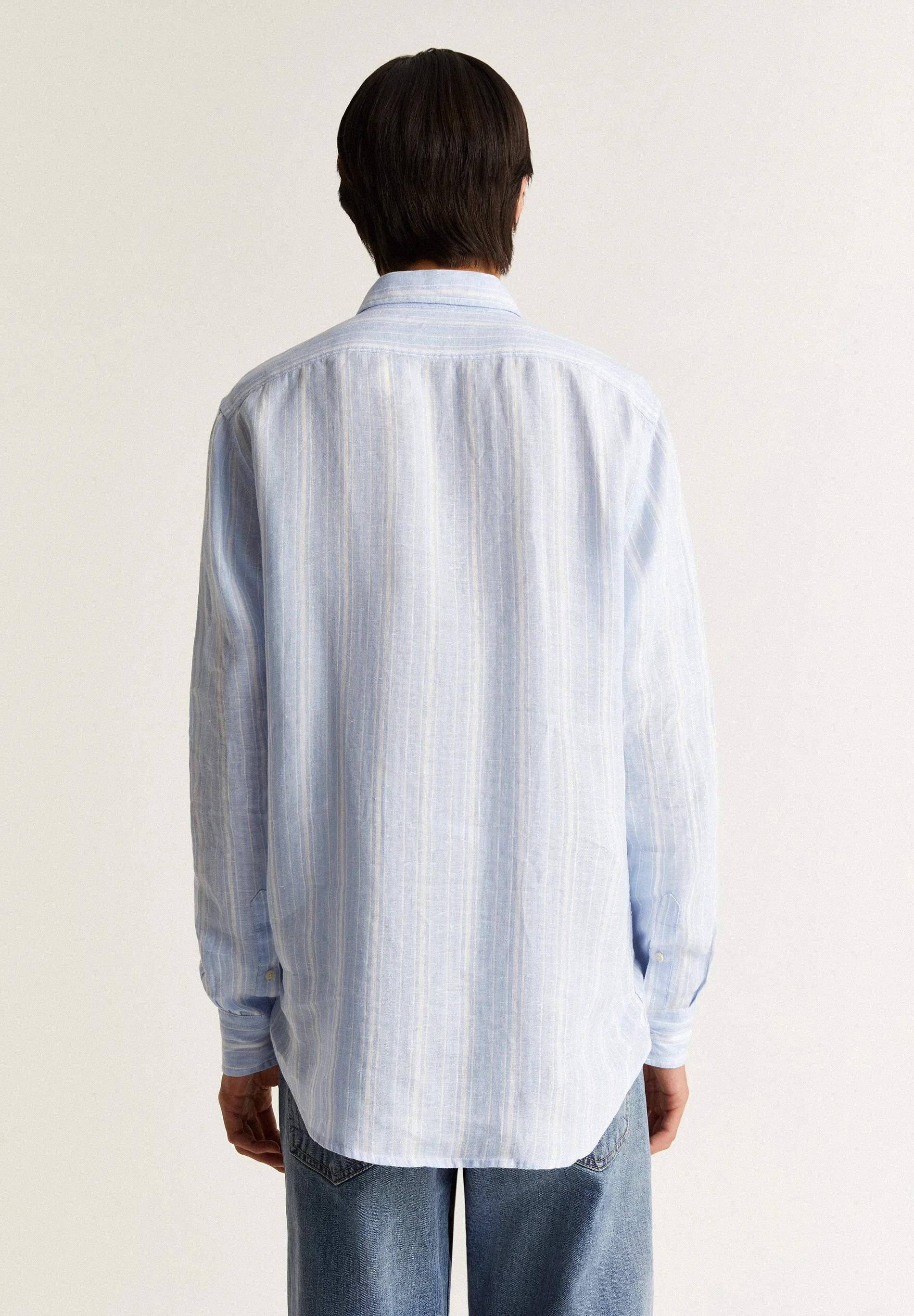 CAMISA PREMIUM LINO RAYAS SLIM