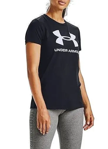 CAMISA UNDER ARMOUR SPORTSTYLE LOGO  BLACK/BLACK  WOMEN´S