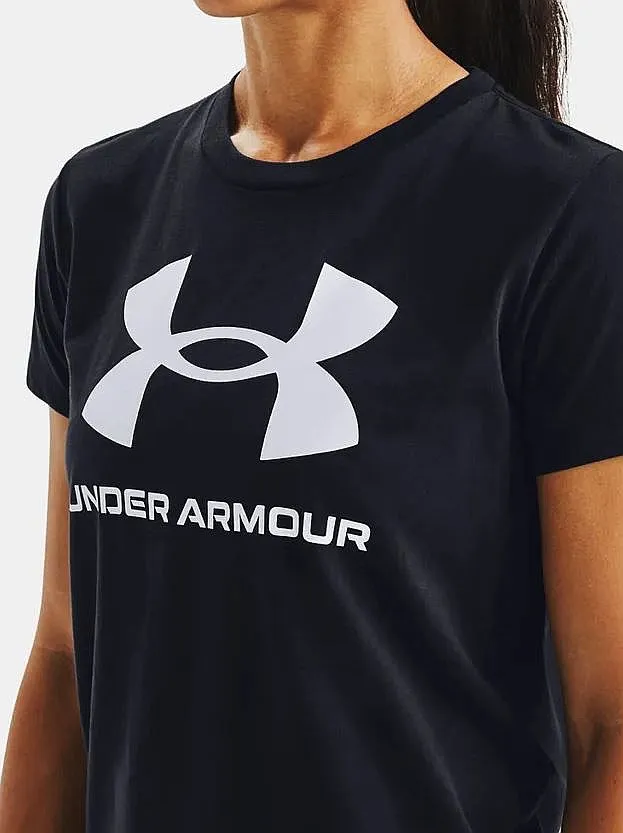 CAMISA UNDER ARMOUR SPORTSTYLE LOGO  BLACK/BLACK  WOMEN´S